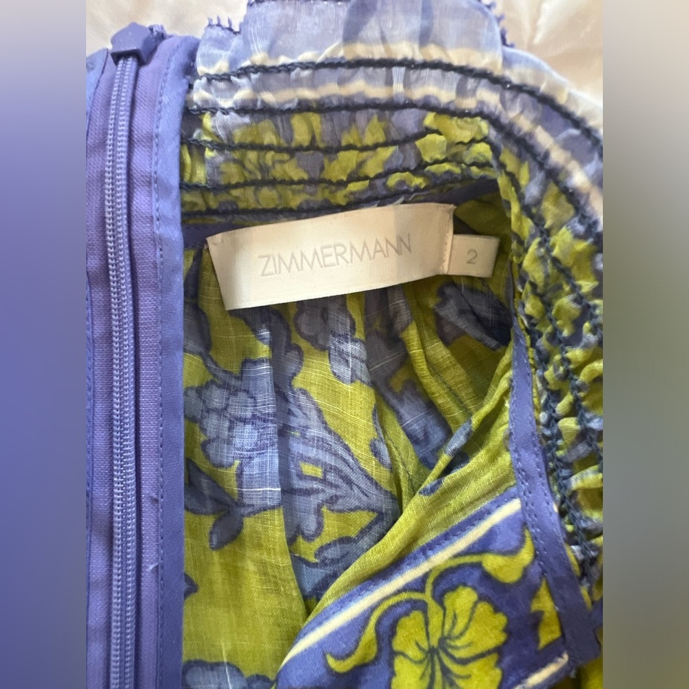 Zimmerman Raie Lantern Mini Dress - Picture 2 of 3